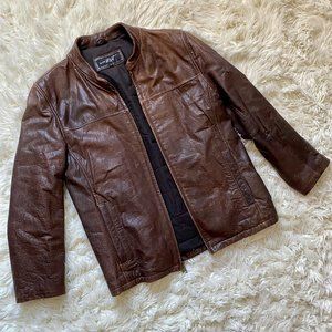 Black Rivet Brown Men's Leather jacket, size small